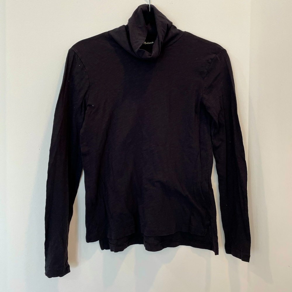 Long Sleeve Black Madewell Turtleneck Shirt